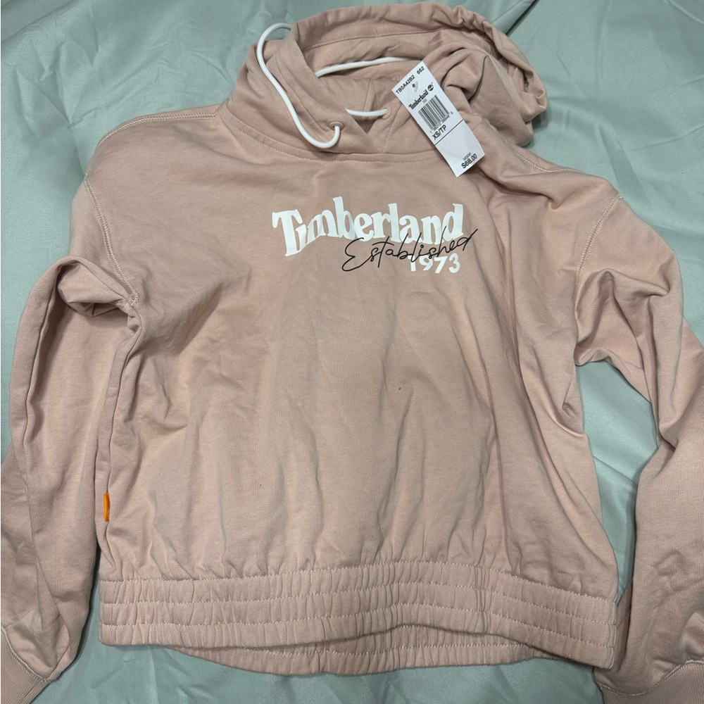 Timberland Women's Light Pink Cowl Neck Sweater